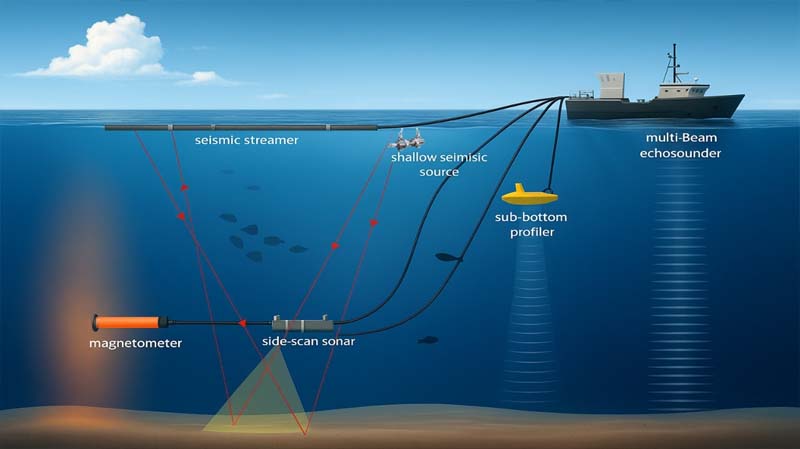 Marine surveys illustration